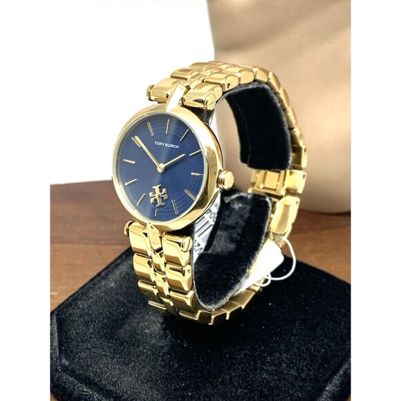 Tory Burch Women\'s Watch TBW2043 Kira Quartz Blue Dial Gold Stainless Steel 30mm main image 7